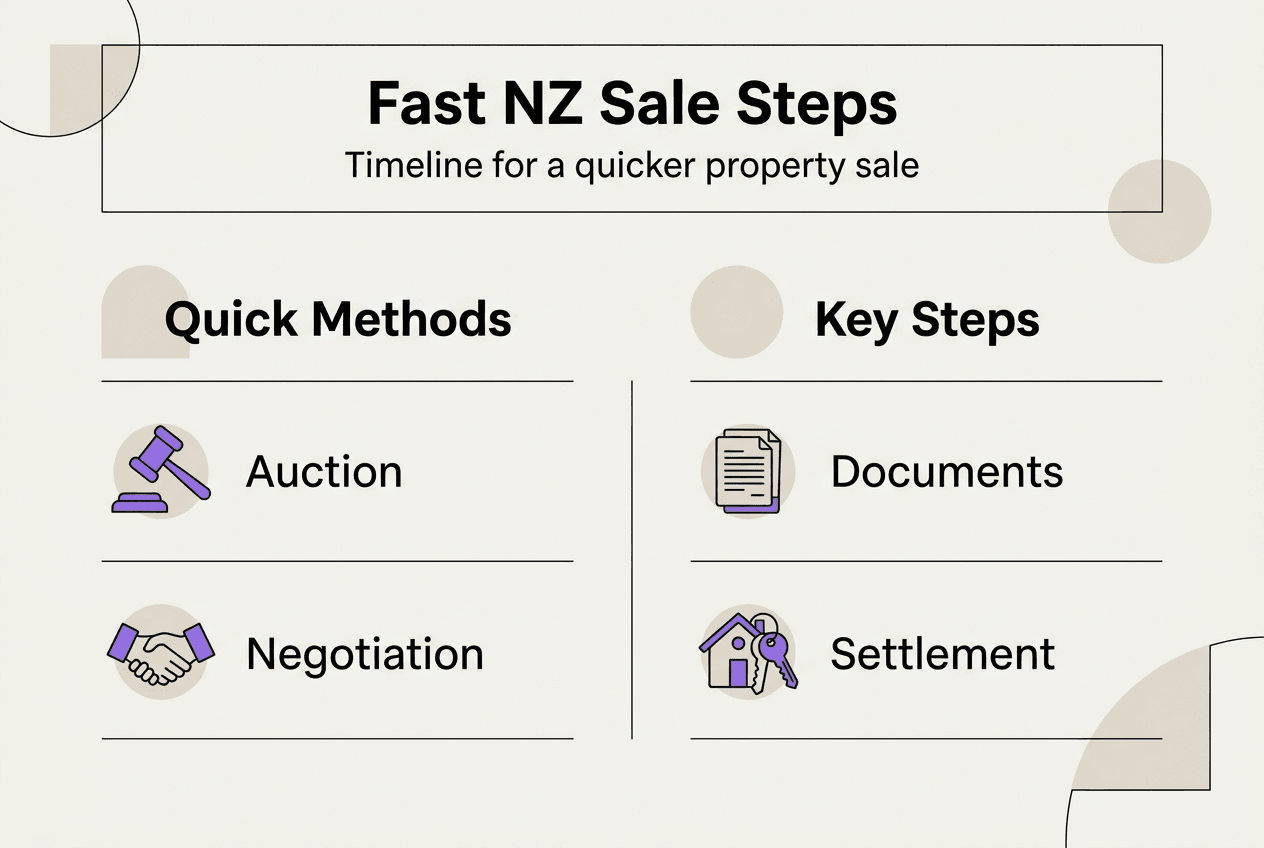 Infographic of quick NZ property sale steps