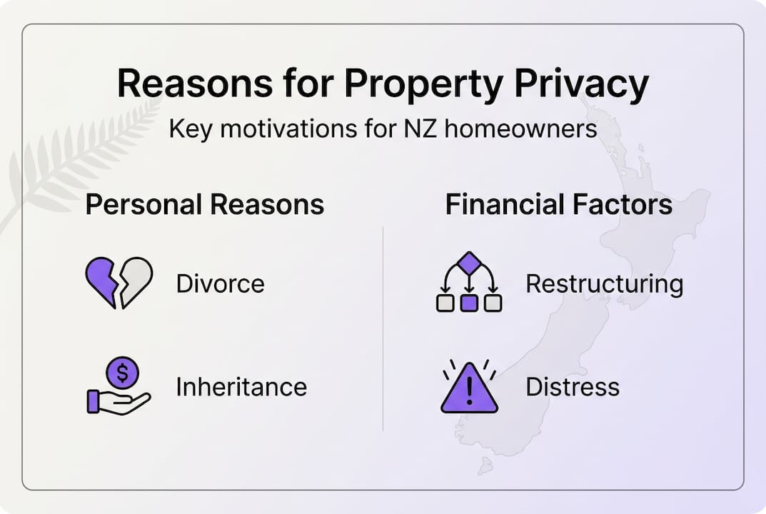 Infographic showing main reasons for property privacy
