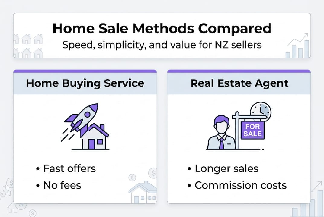 Infographic showing NZ home sale comparison