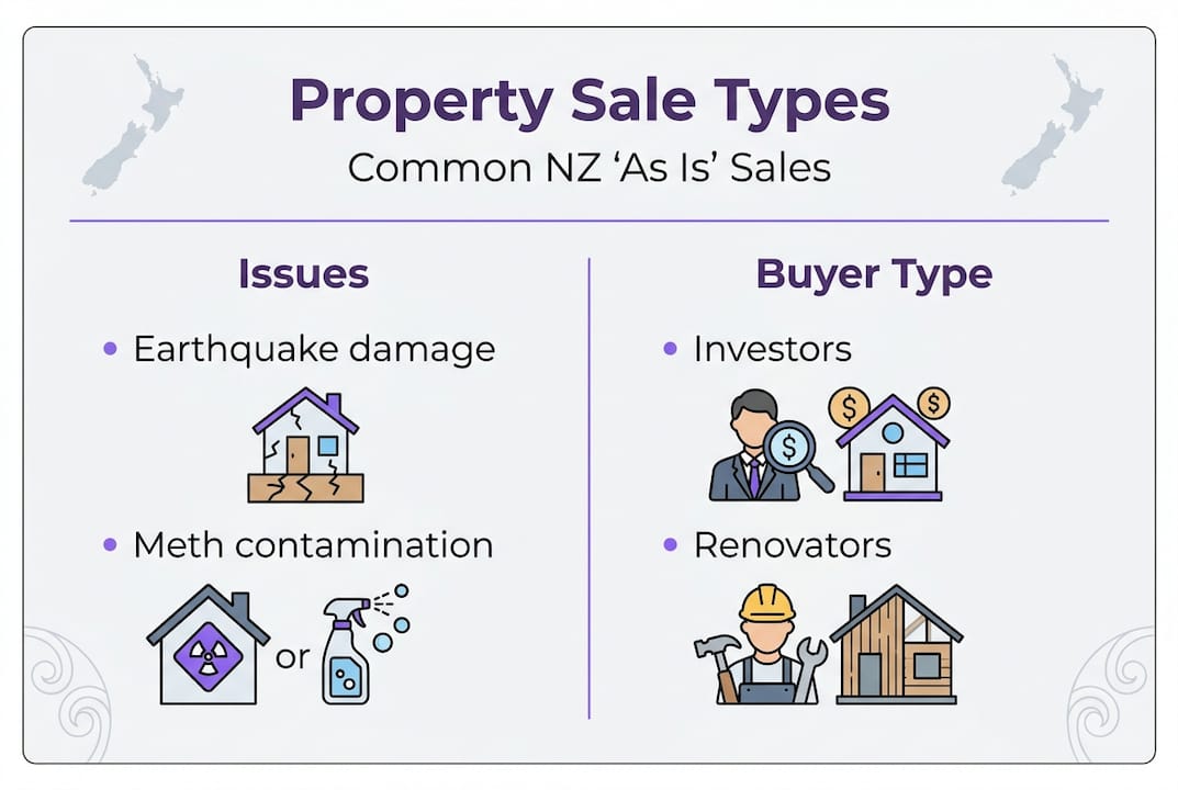 Infographic showing as is property types and buyers