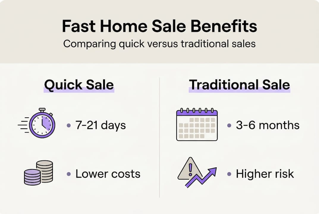 Infographic comparing fast and traditional home sales