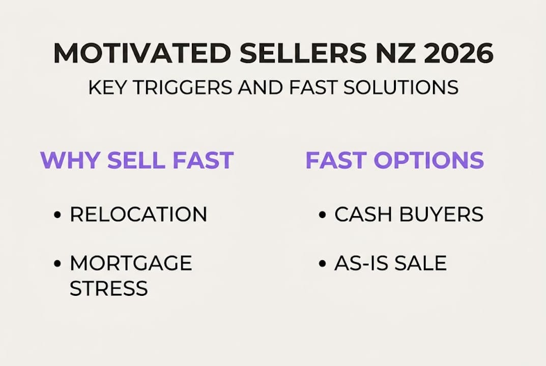 Infographic showing triggers and options for NZ sellers