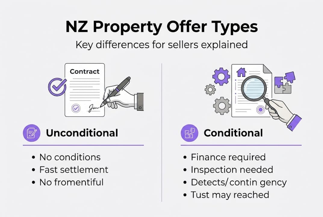 Infographic comparing unconditional and conditional offers
