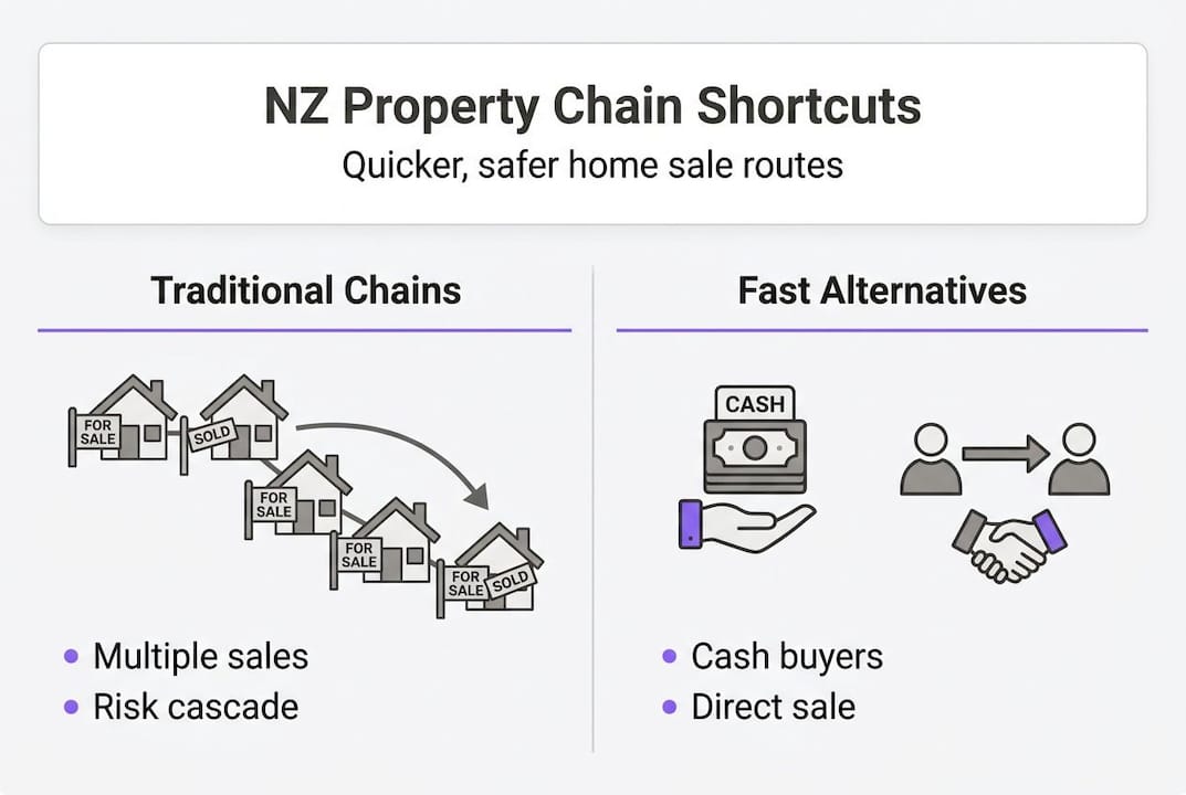 Infographic comparing property chain alternatives in NZ