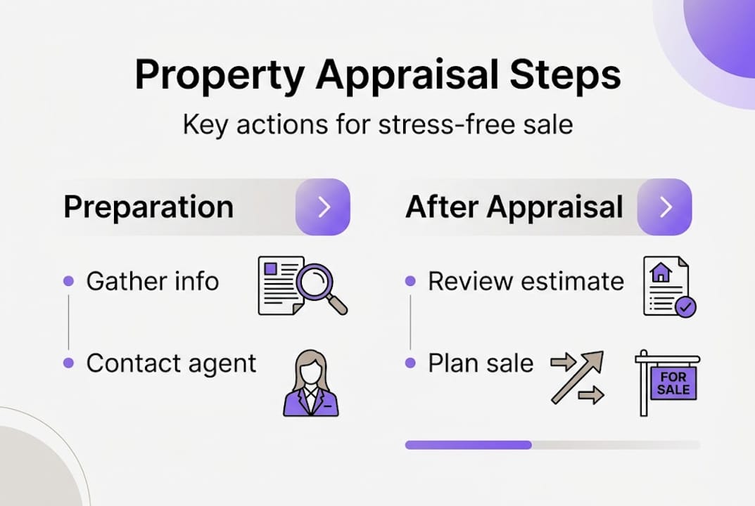 Infographic showing appraisal process steps