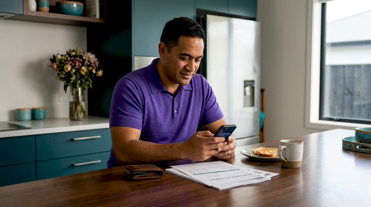Man reviews two mortgage statements
