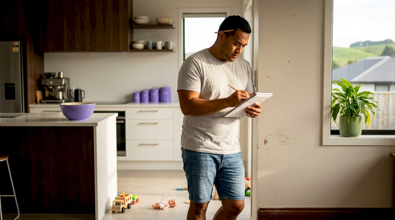 Homeowner listing home repair priorities