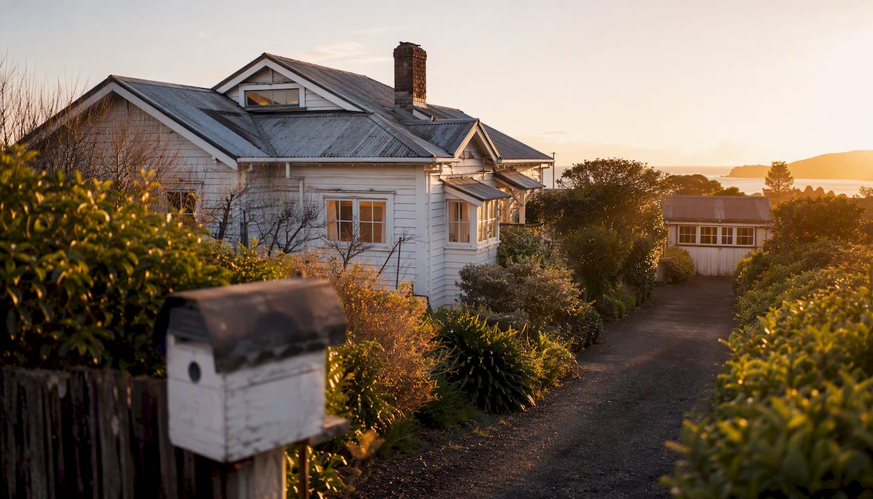 Inherited Kiwi property exterior in quiet street