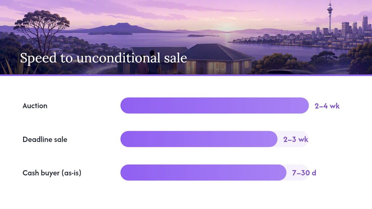 Comparison chart of NZ property sale pathways