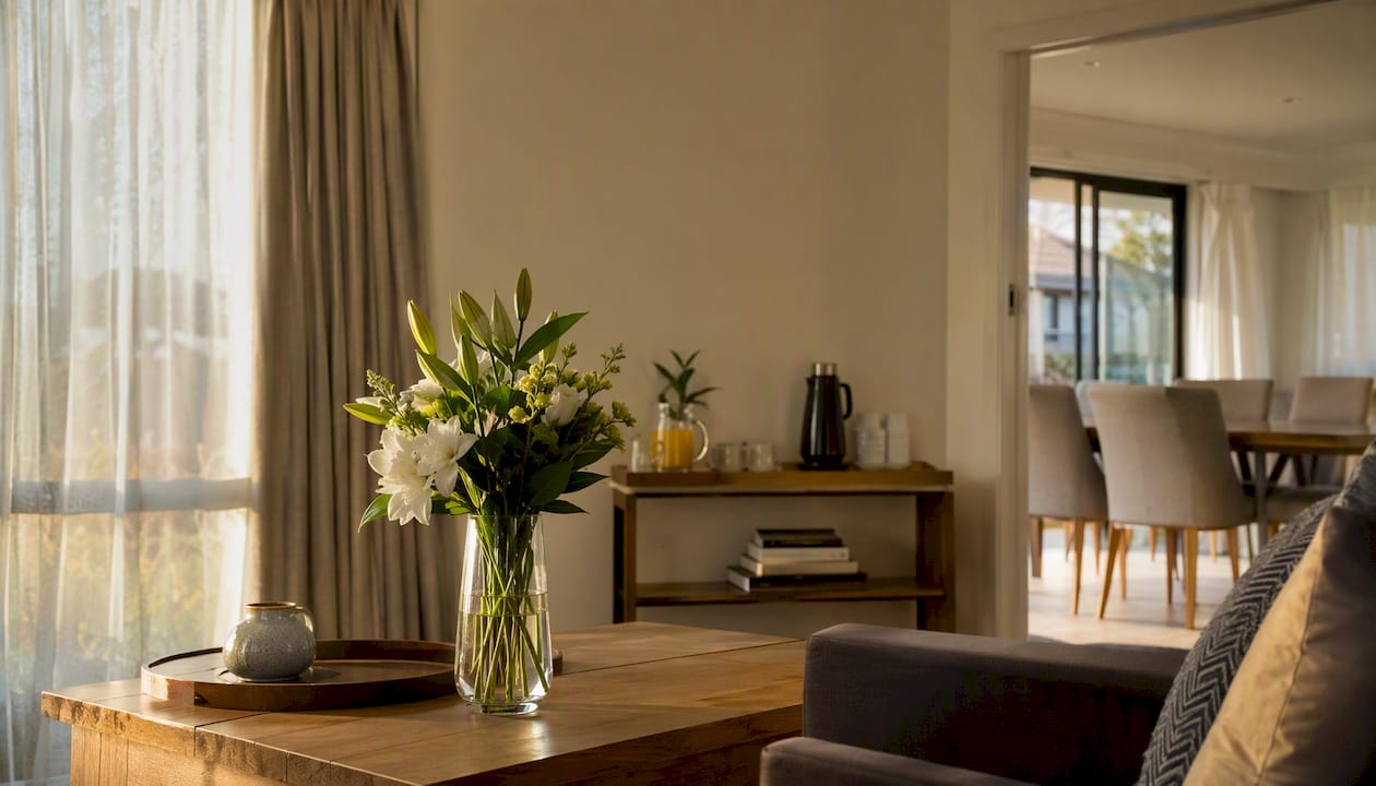 NZ living room set for open home viewing