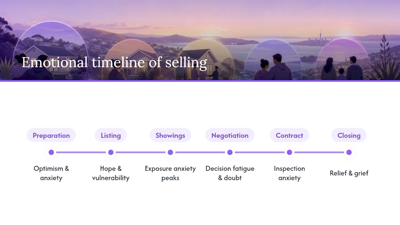 Emotional stages timeline of house selling