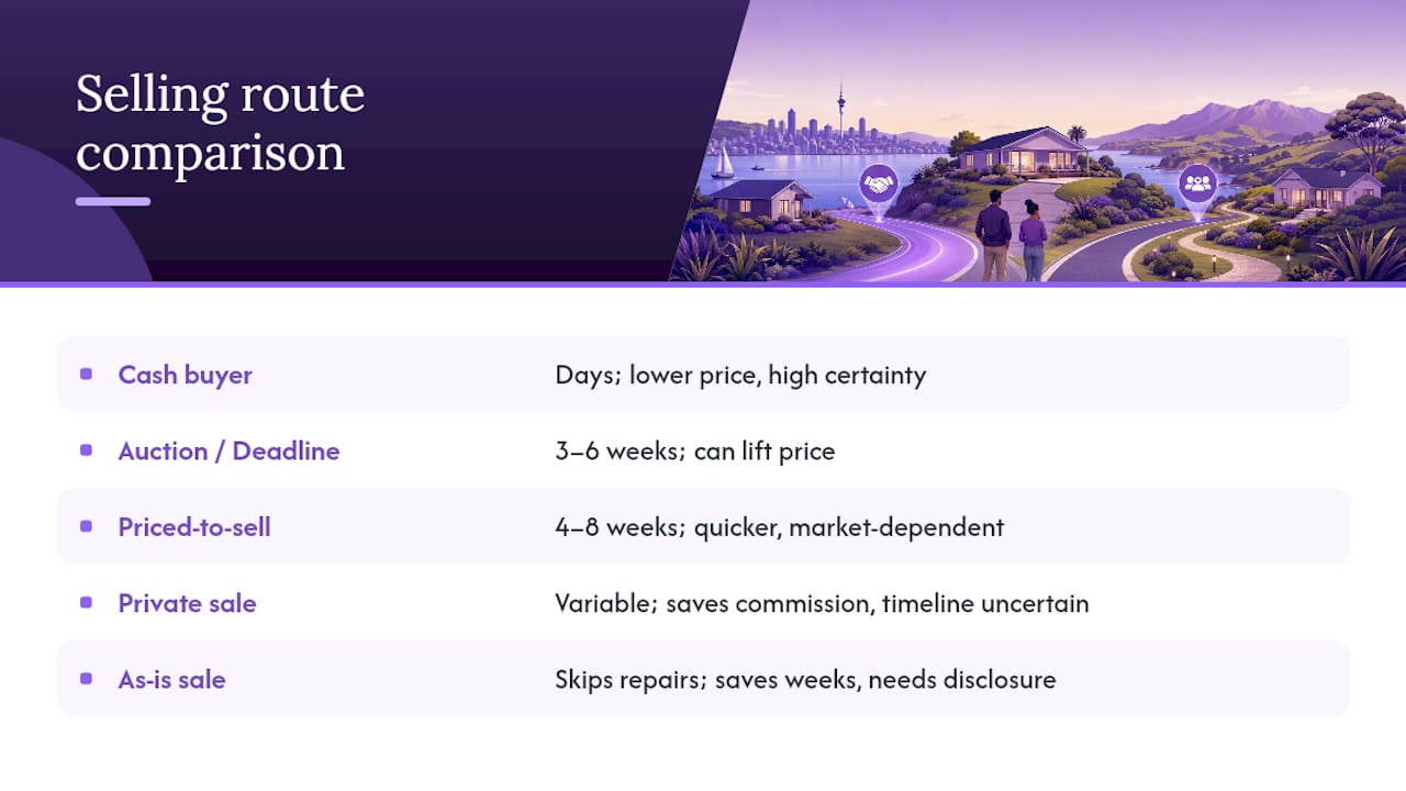 Comparison of New Zealand home selling options