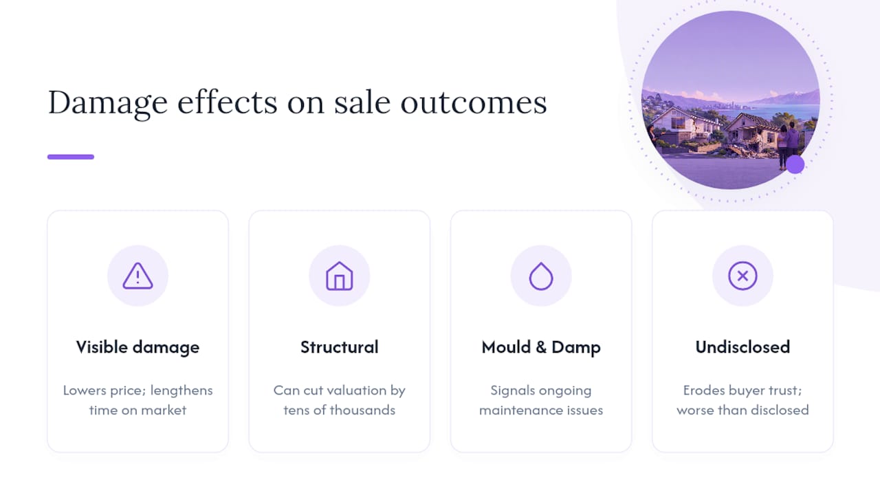 How property damage affects value and resale — overview diagram