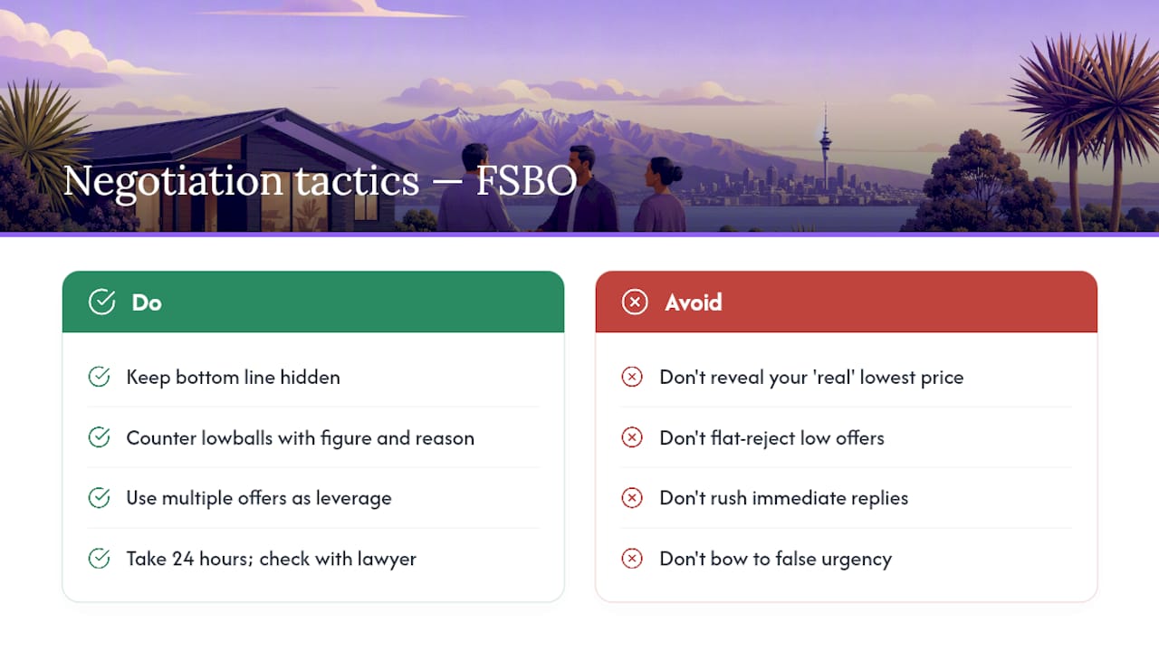 What negotiation tactics work best for FSBO sellers? — overview diagram
