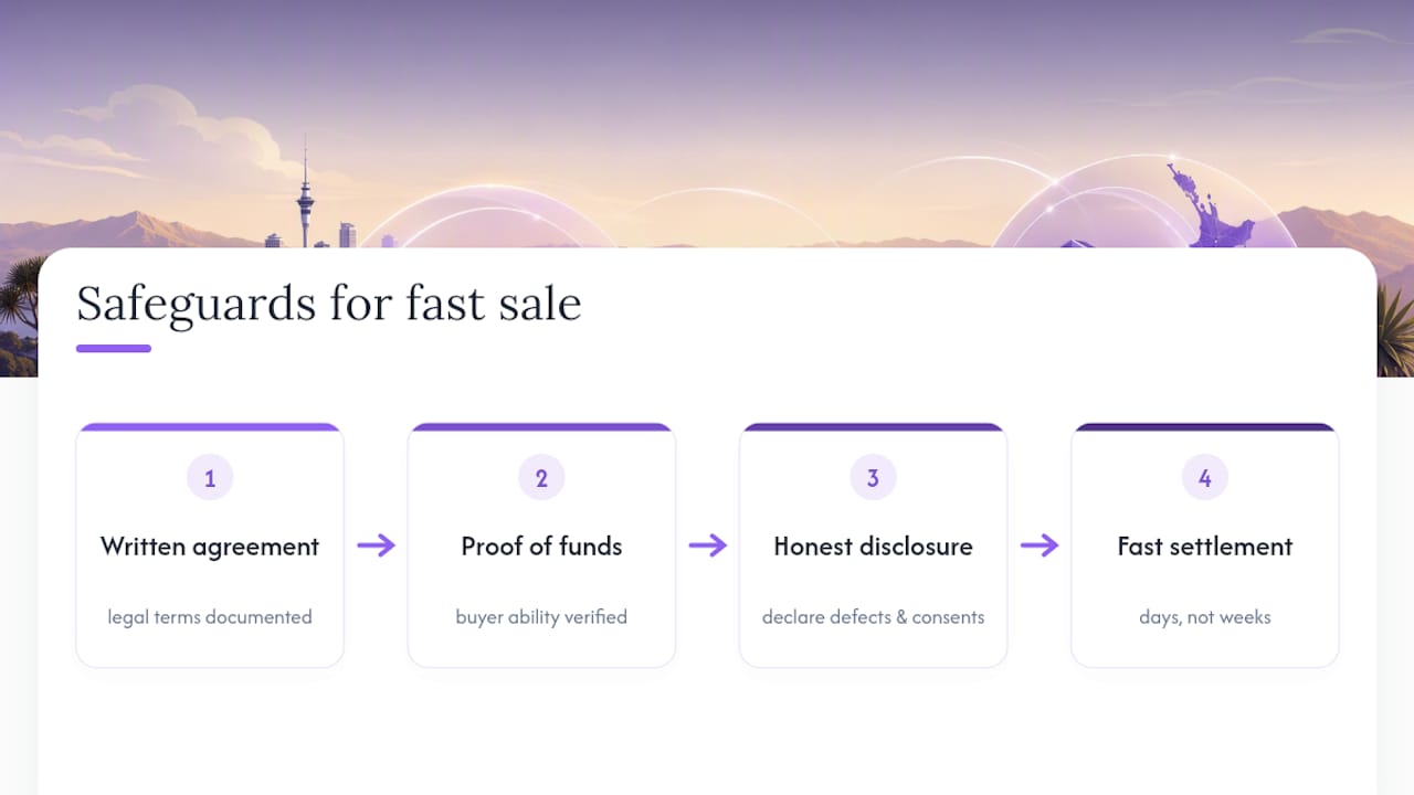 Three legal safeguards for fast property sale