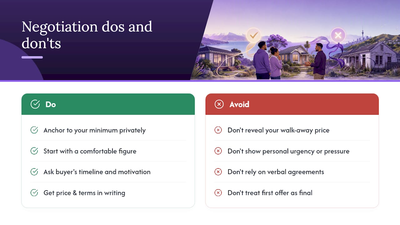 Negotiation tips when dealing directly with a buyer — overview diagram