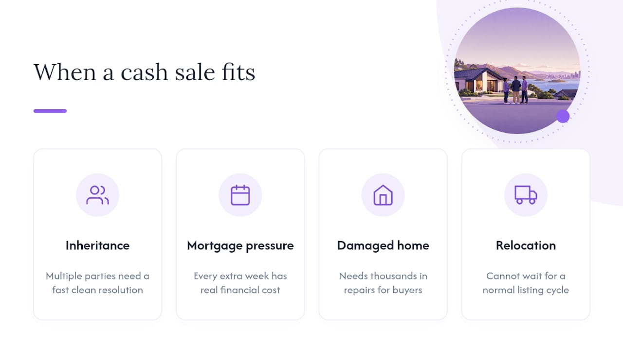 When is a direct cash sale the right call? — overview diagram