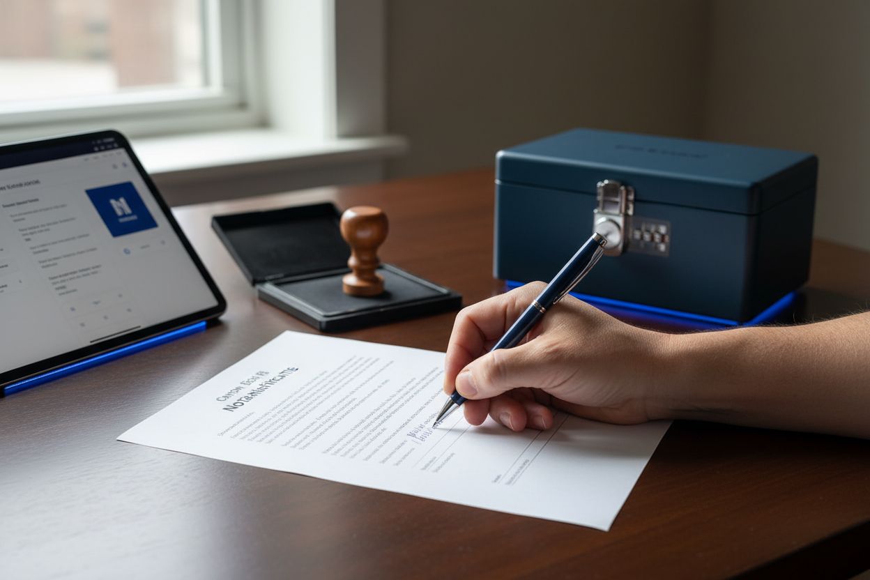 notary certificate process