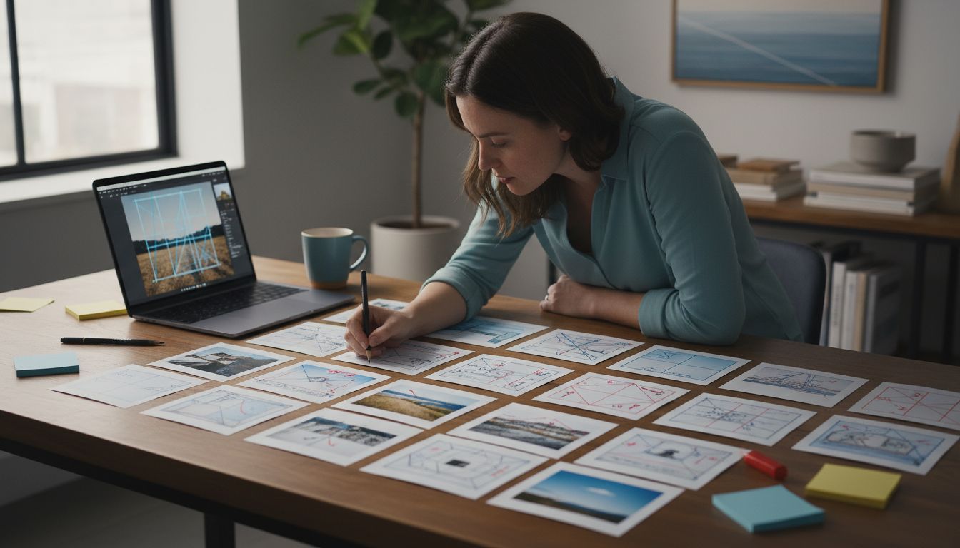 photographer editing workspace