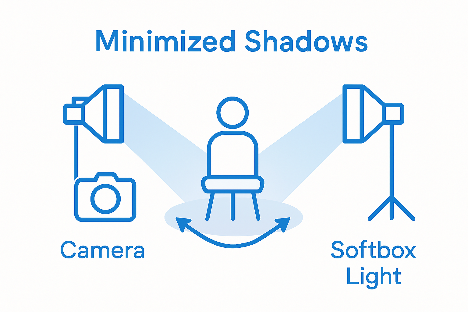 Infographic shows high key lighting setup