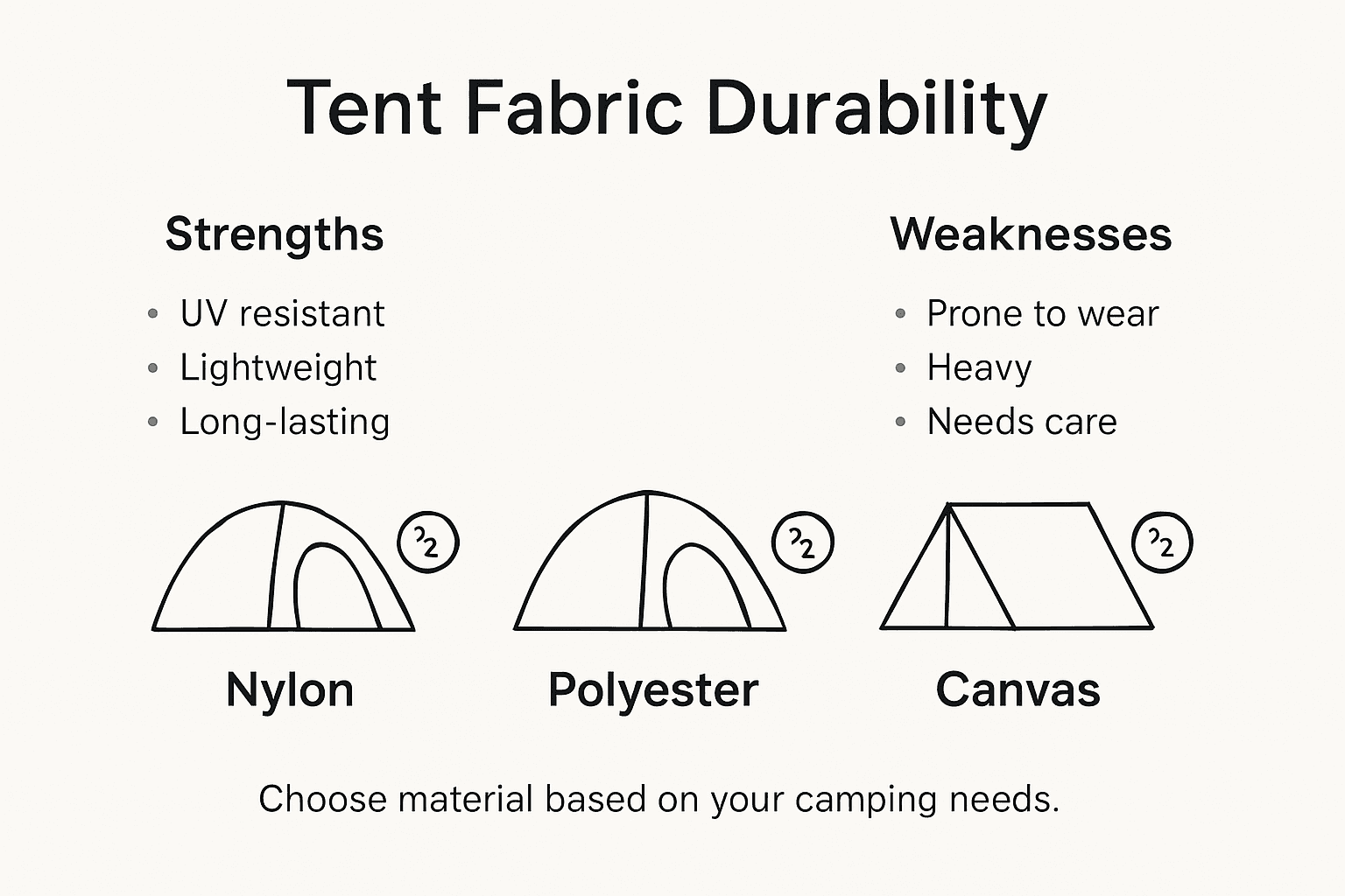 Infographic summarizes tent material durability