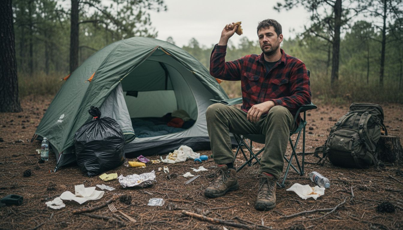 Camper makes hygiene mistakes at messy campsite