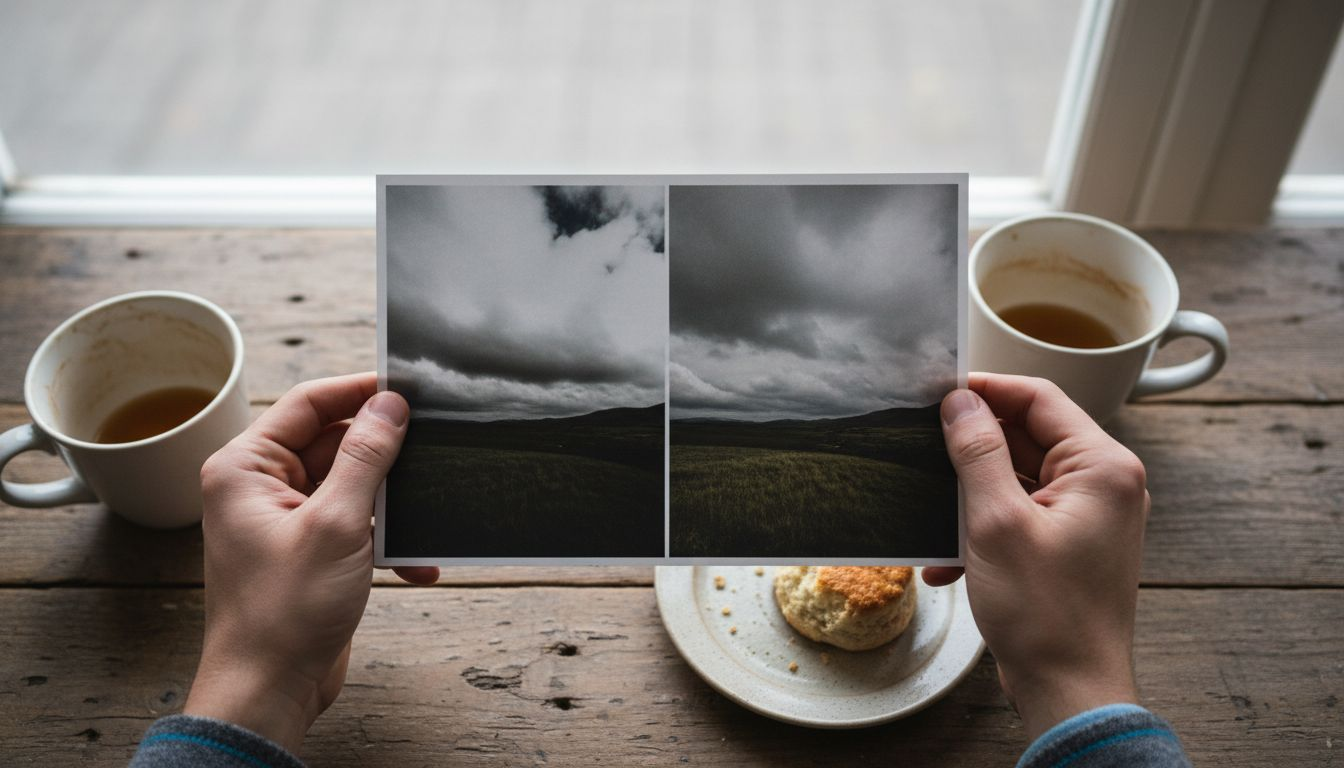 Photo comparison showing highlight and shadow detail