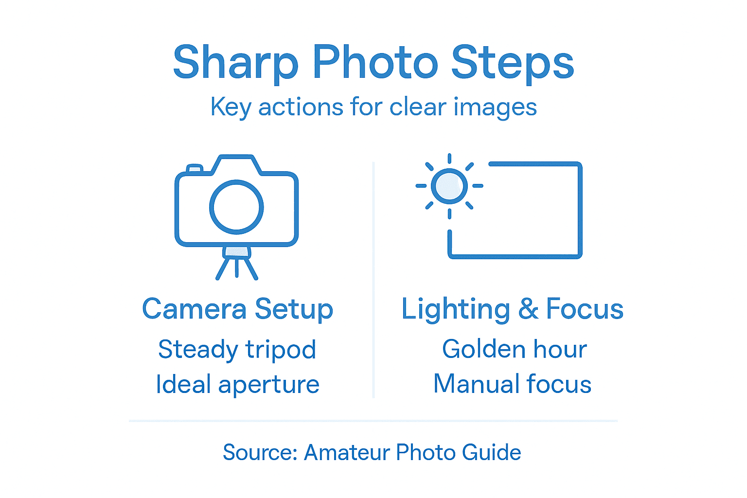Infographic shows steps for sharp photos