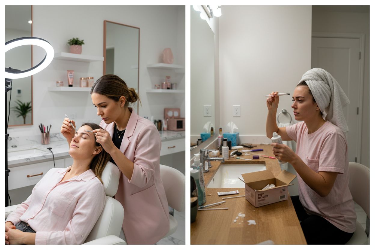 salon vs diy brow lamination