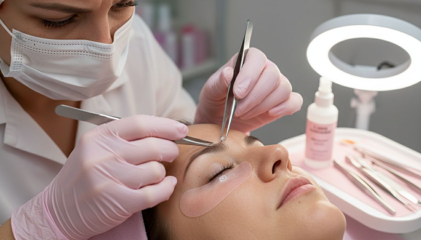 eyelash extension application