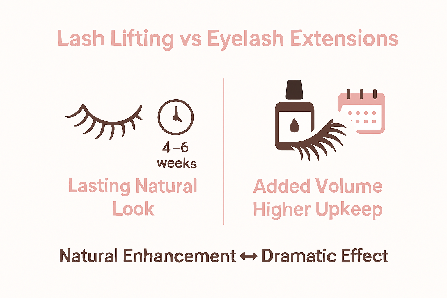Comparison of lash lifts and extensions