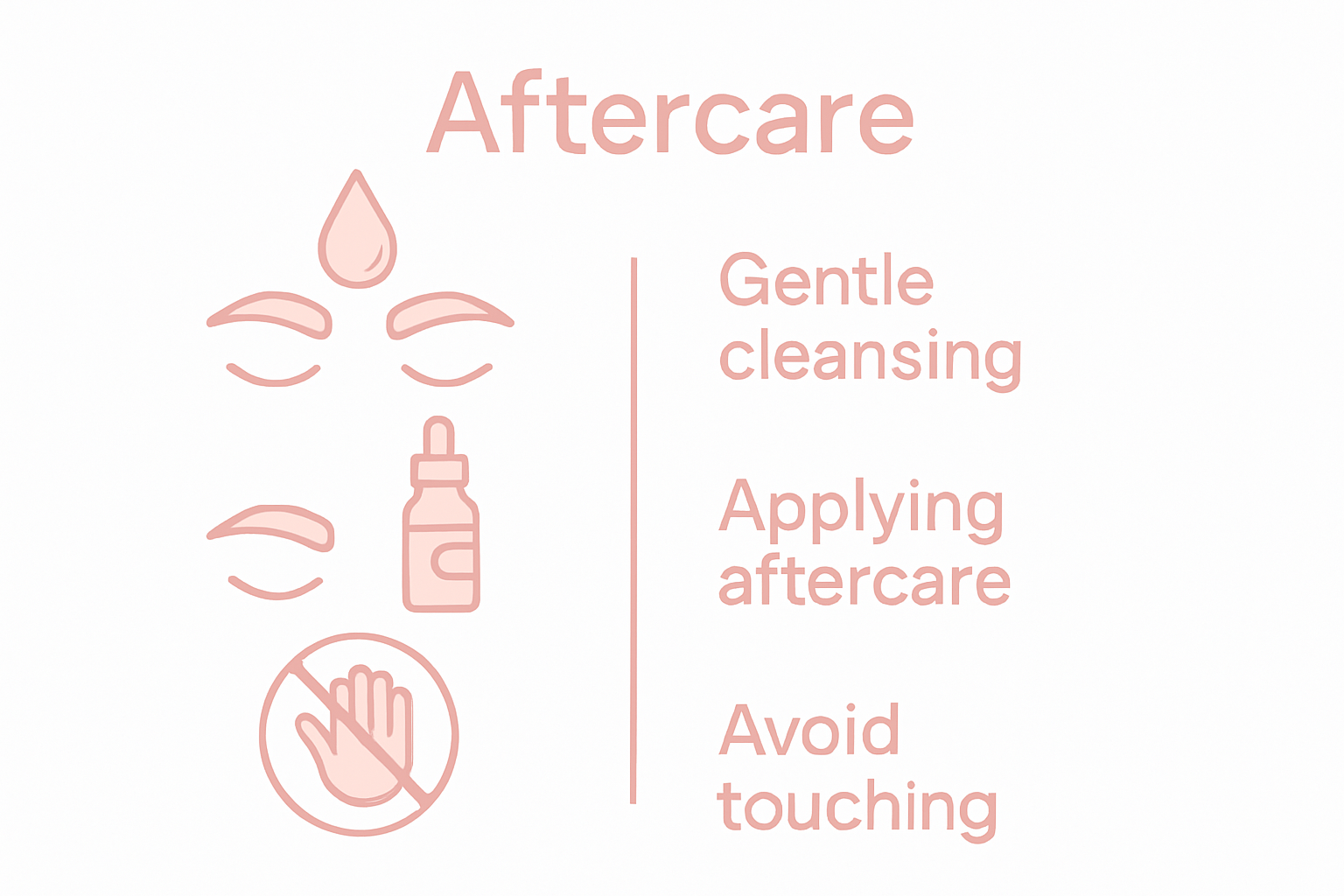 Infographic of brow lamination maintenance steps