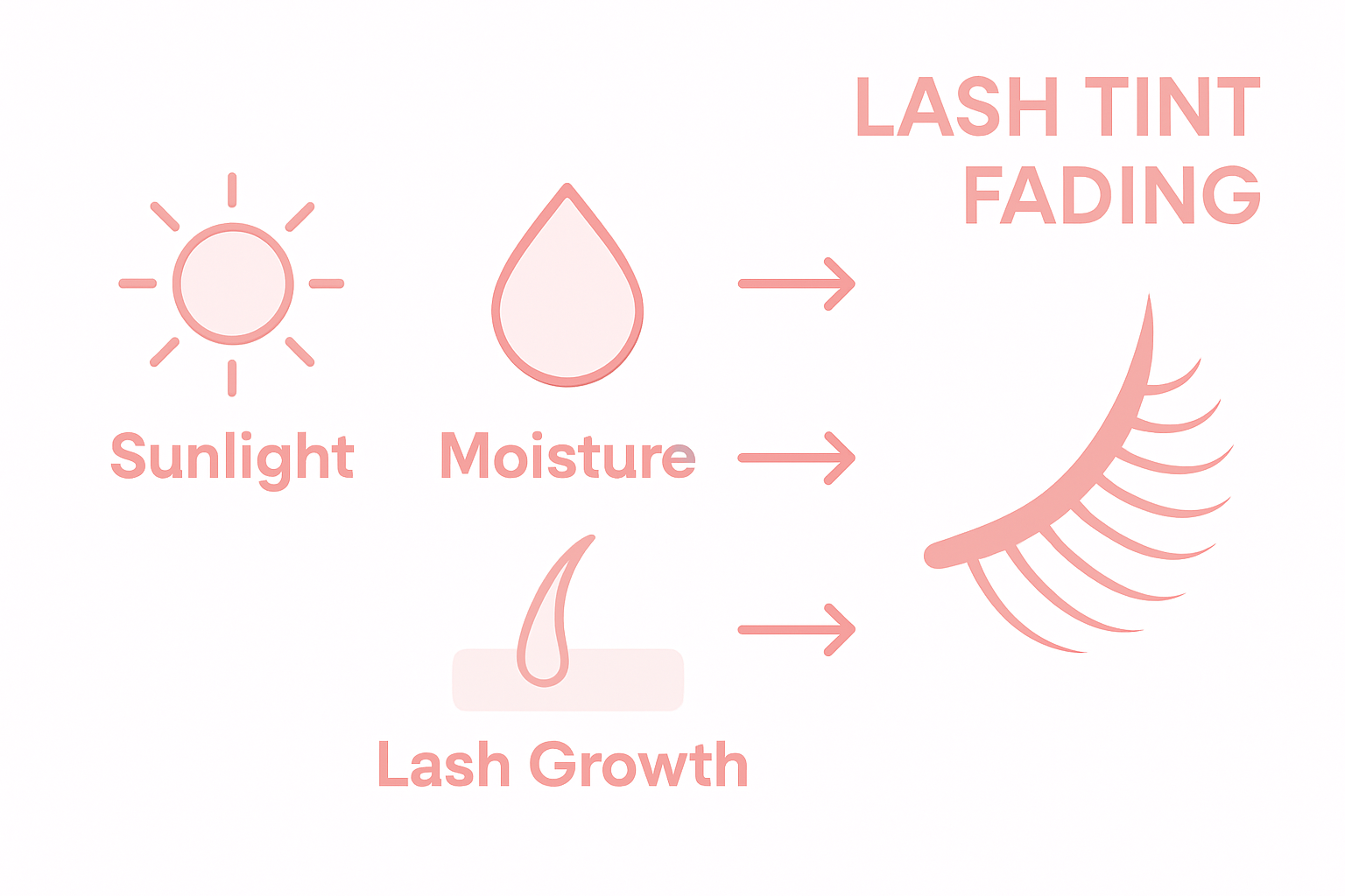 Infographic: factors that fade lash tint