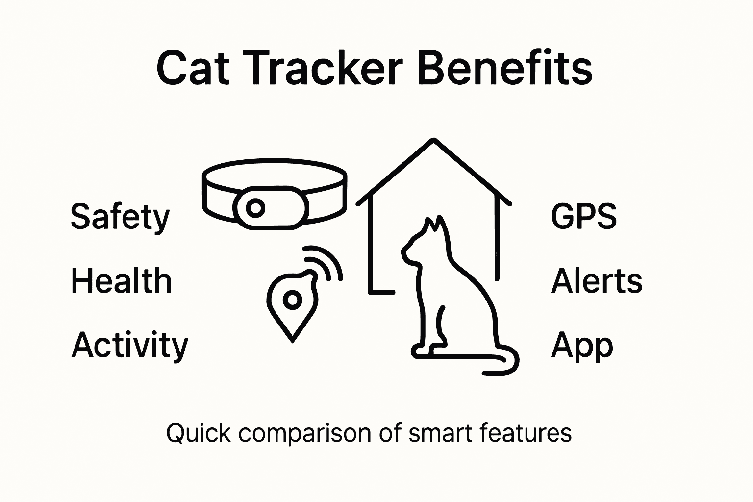 Infographic showing core cat tracker benefits