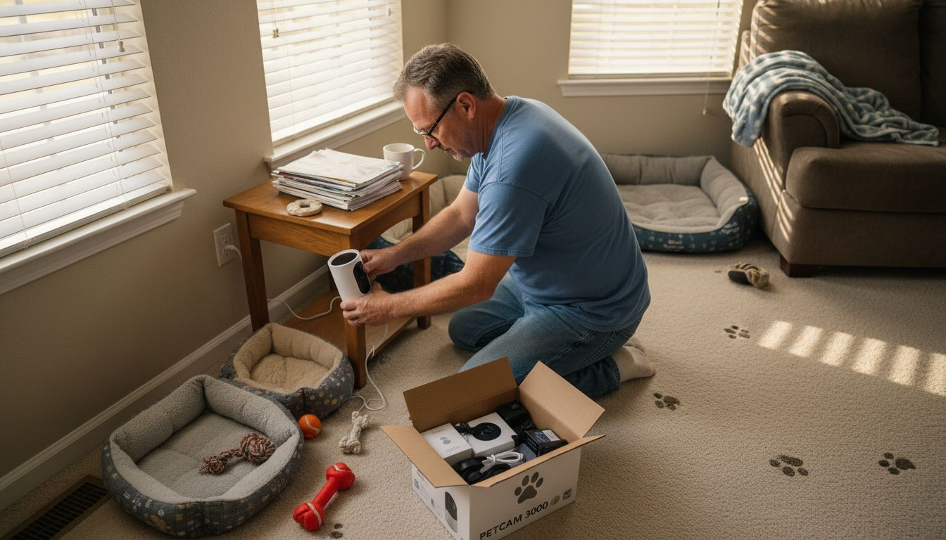 Installing pet camera in lived-in room