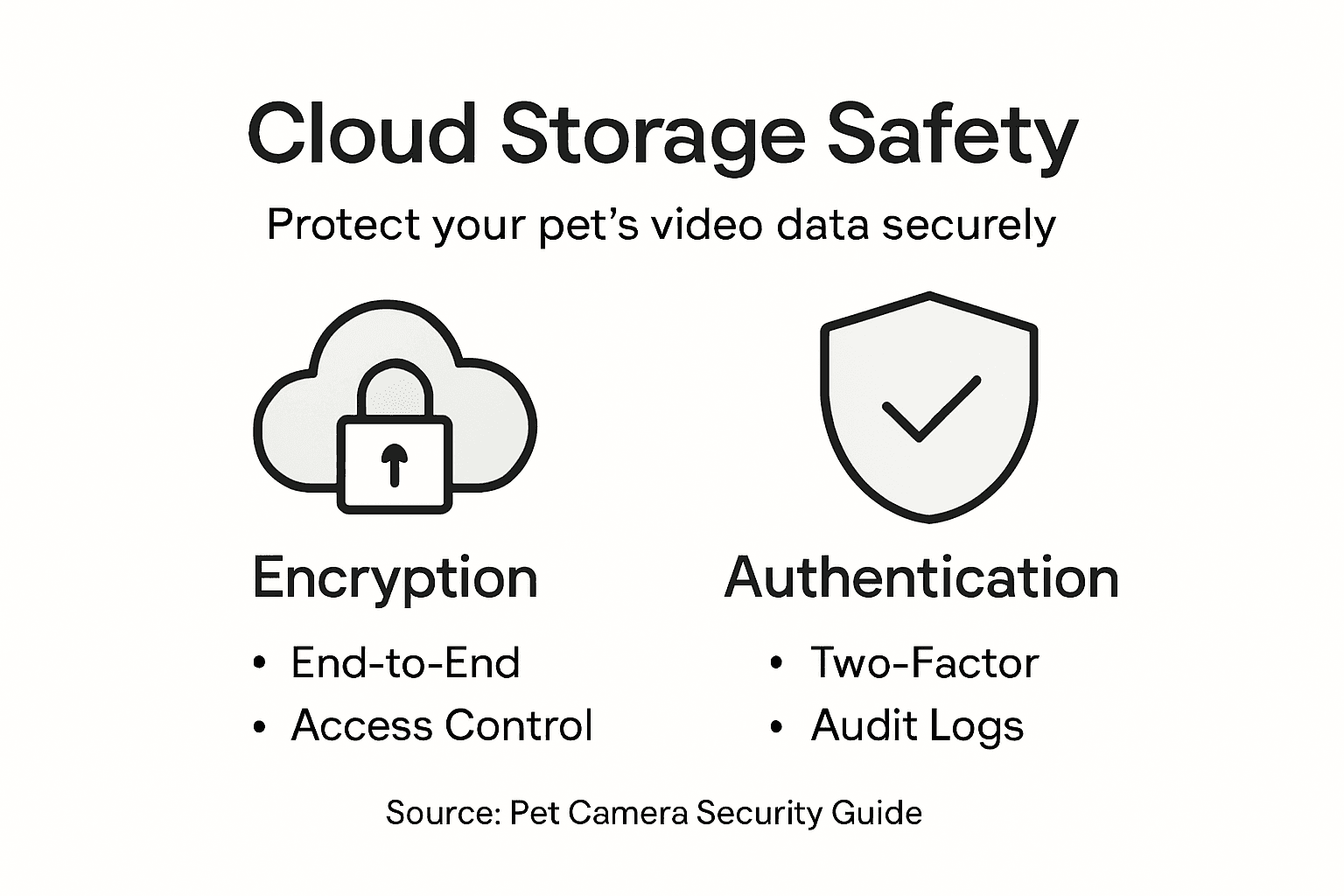 Infographic for cloud storage security features