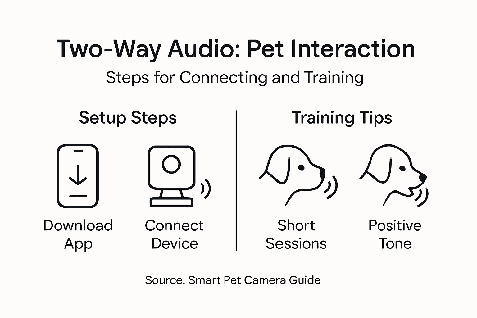 Infographic on steps for remote pet interaction