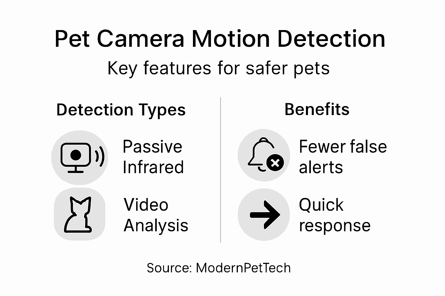 Infographic summarizing pet camera motion detection