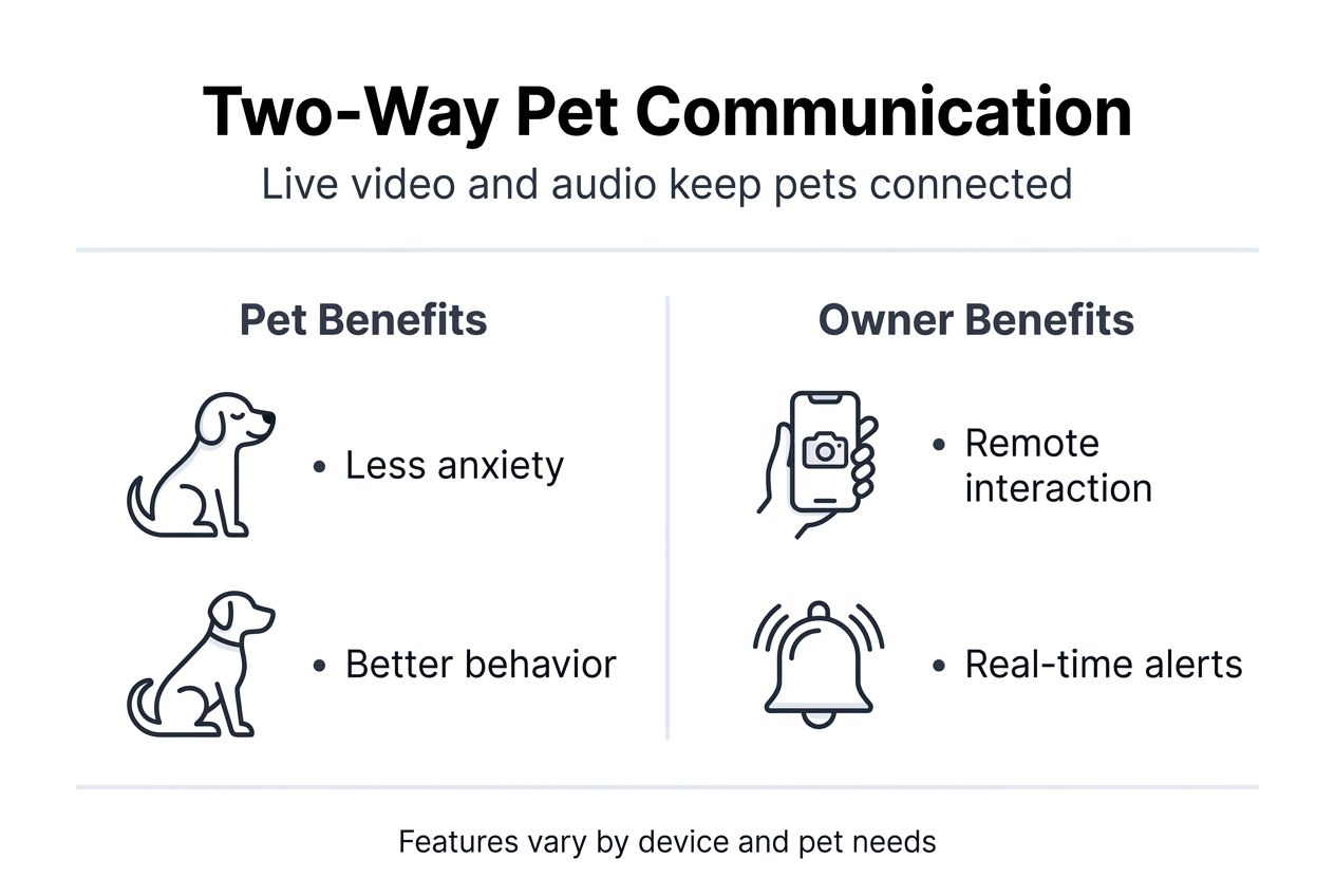 Infographic summarizing pet communication benefits