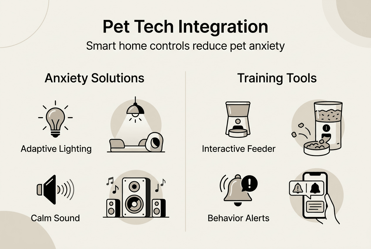 Infographic on smart home pet anxiety solutions