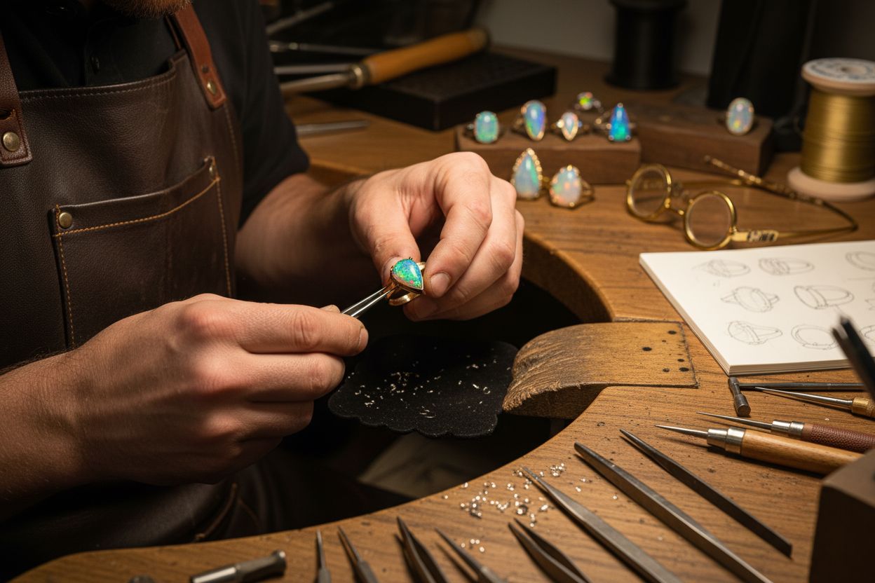 crafting custom opal ring