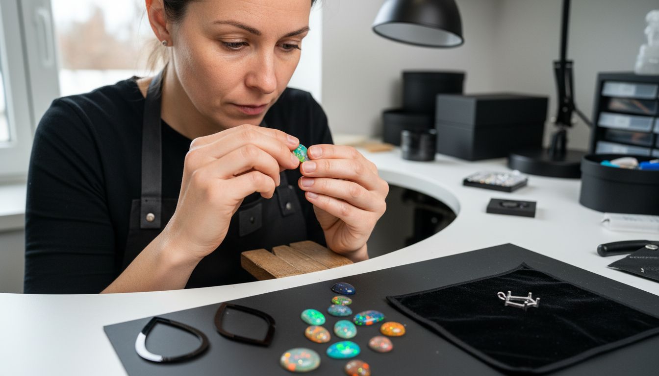Opal Schmuckherstellung Werkstatt