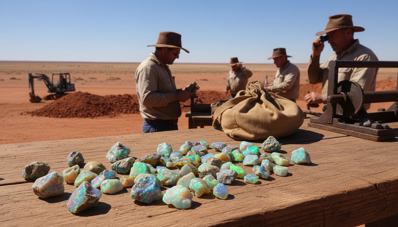 australischer Opalabbau Landschaft