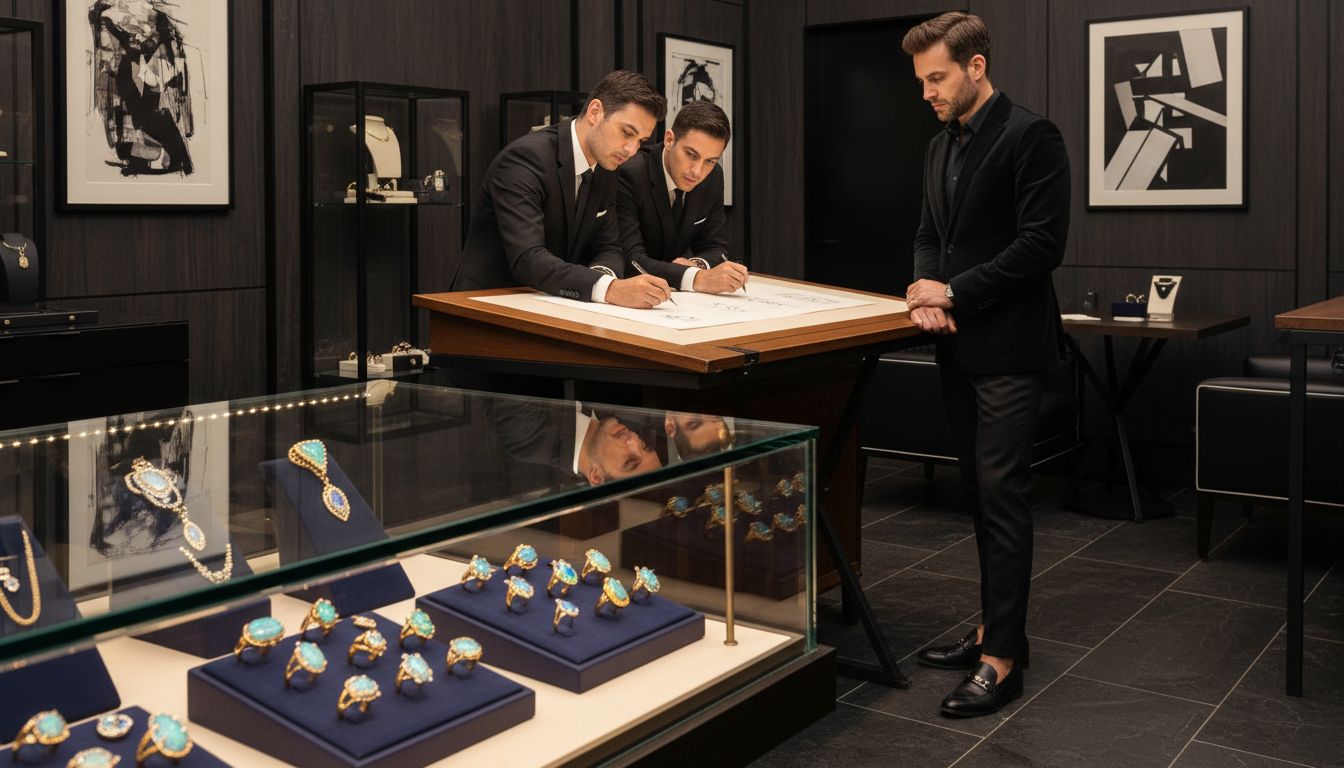 Opal Gold Schmuckvitrine