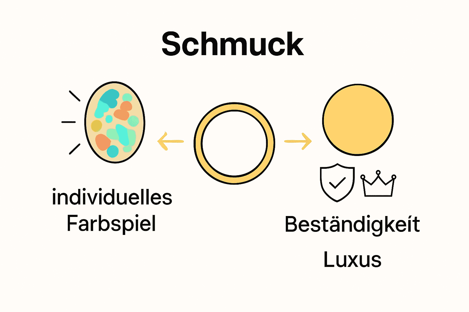 Vergleich Opal und Gold – Schlüsseleigenschaften im Schmuck.