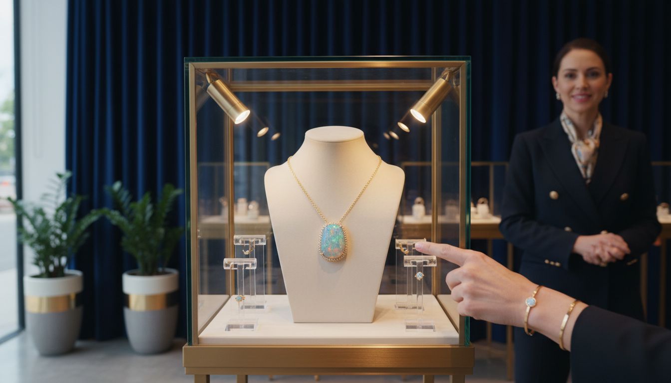 opal jewelry luxury display