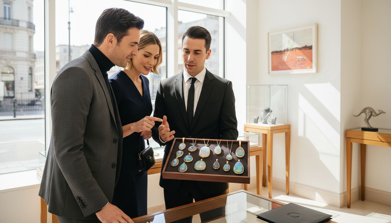 pendentifs opale luxe