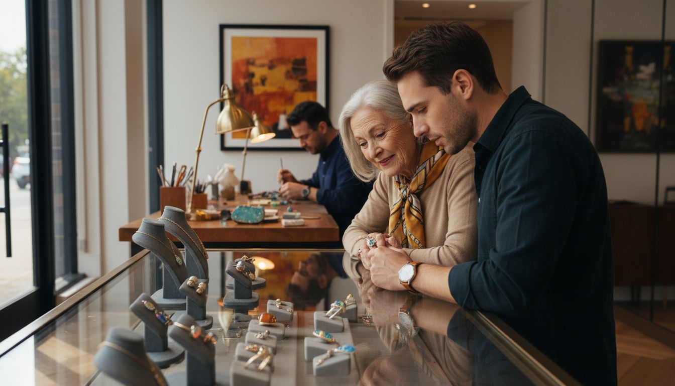 opal jewelry display