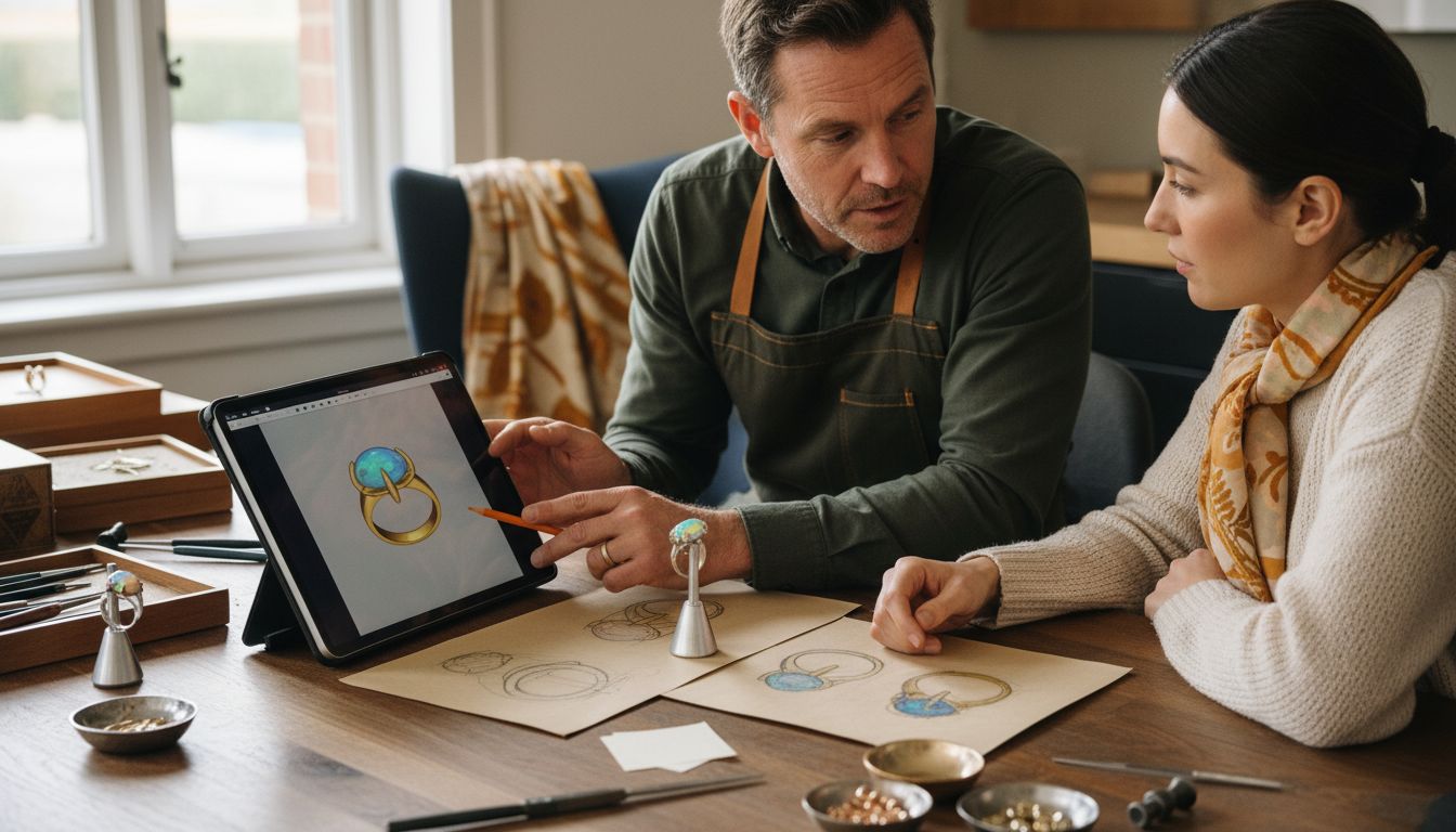 custom opal jewelry design