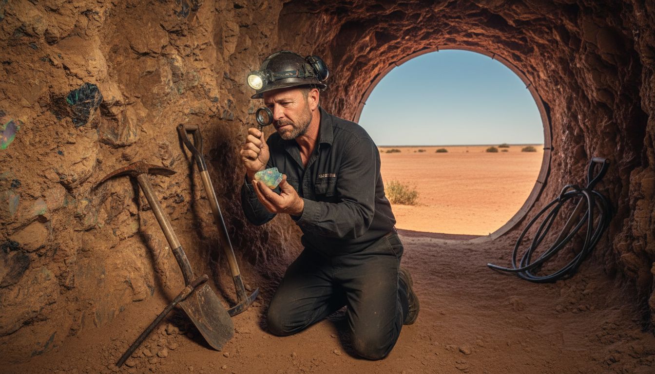 mineur opale australie